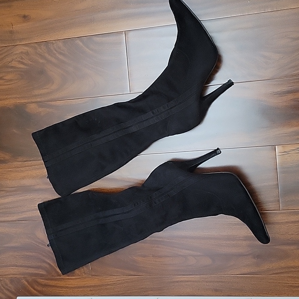 Suede Black Dress Boots